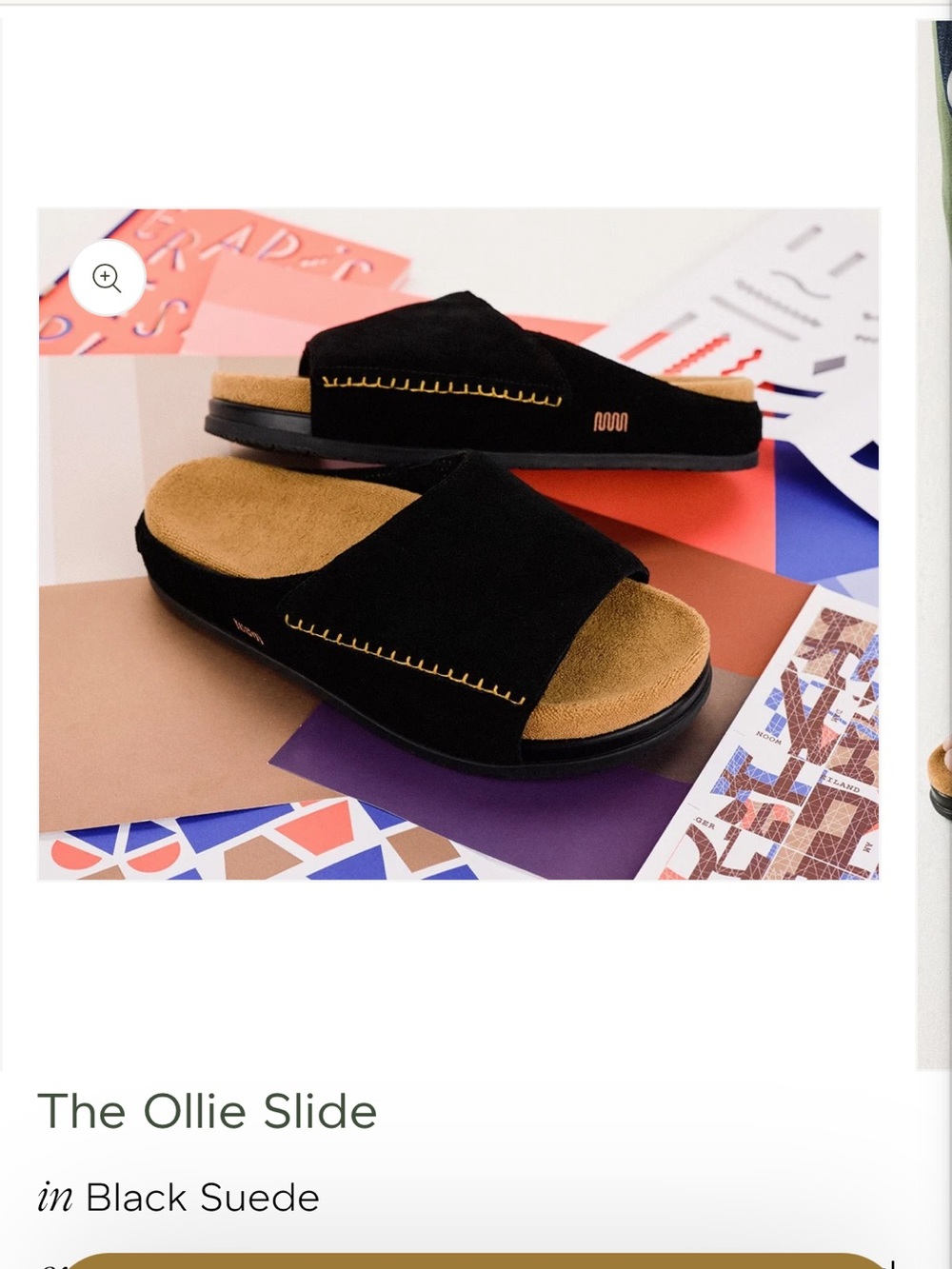 The Ollie Slide - Black Suede Women's Slide Sandal